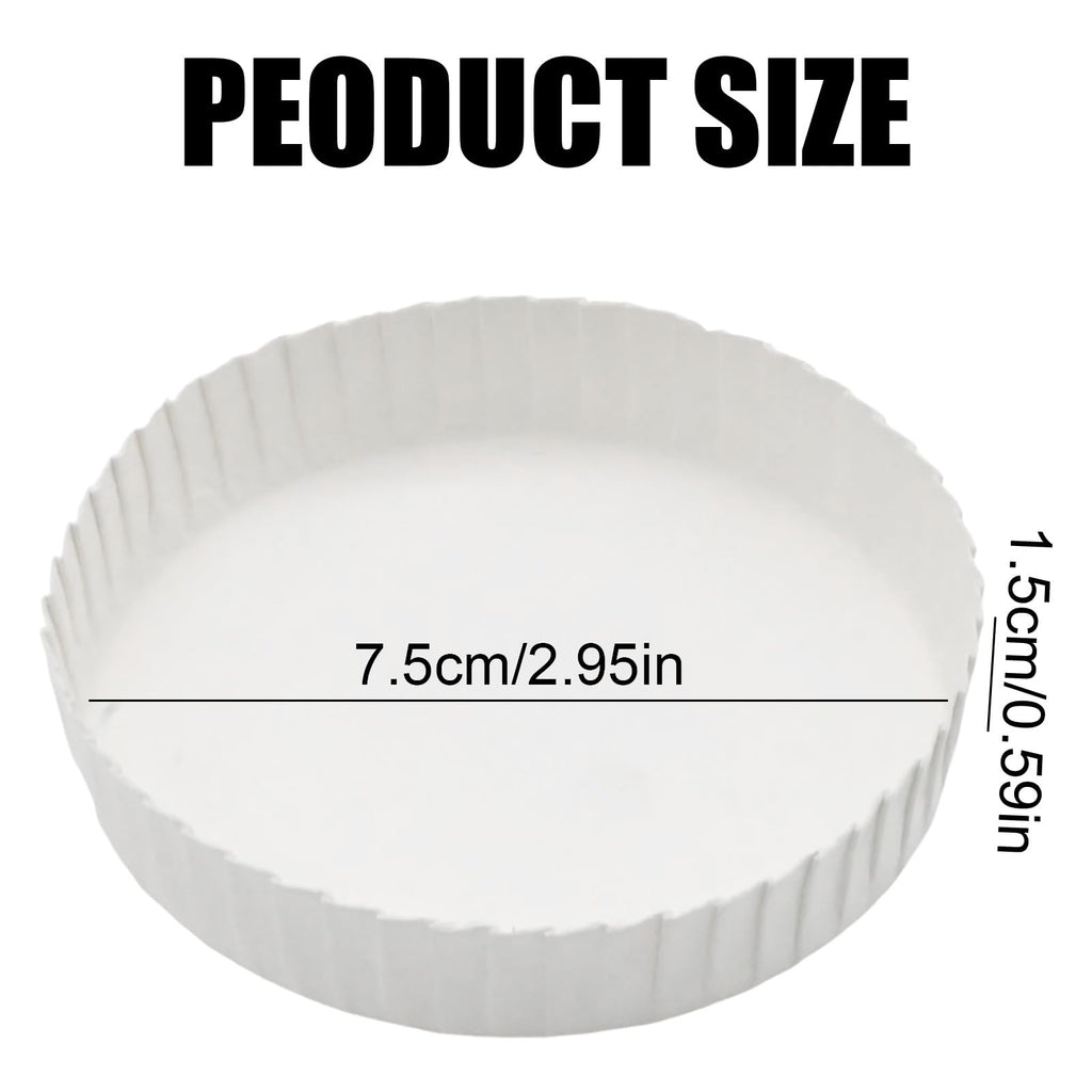 VIKKSAER 150Pcs Disposable Paper Cup Cover, White Coffee Cup Lids, 7.5 x 7.5 x 1.5cm, Suitable for Home, Parties, Offices, Cafes