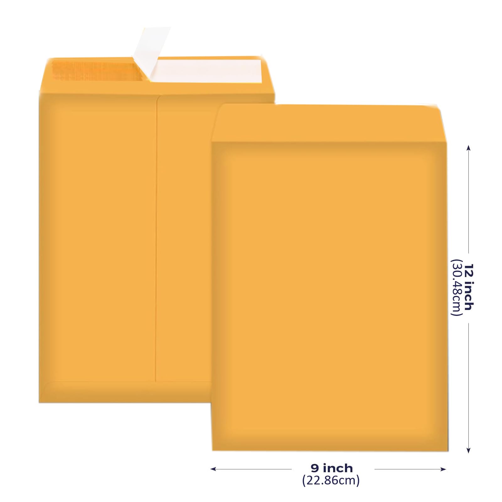 Packpal Manilla Envelopes 9x12 100Pack Brown Catalog Envelopes Self Seal for Mailing
