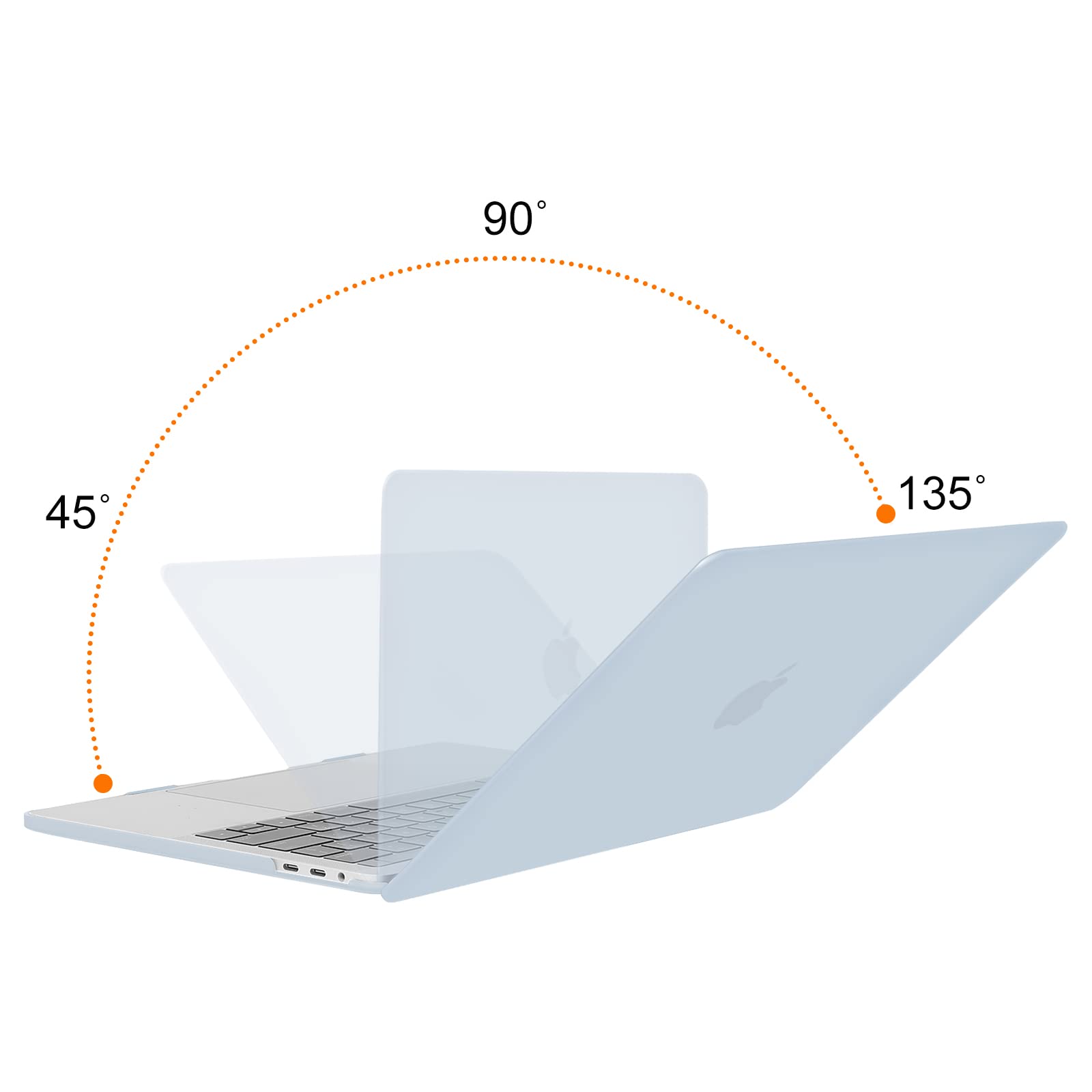 MOSISO Compatible with MacBook Pro 13 inch Case M2 2026 2025 2024 2023 2022-2016 A2338 M1 A2251 A2289 A2159 A1989 A1708 A1706, Plastic Hard Shell&Keyboard Cover&Screen Film&Storage Bag, Baby Blue