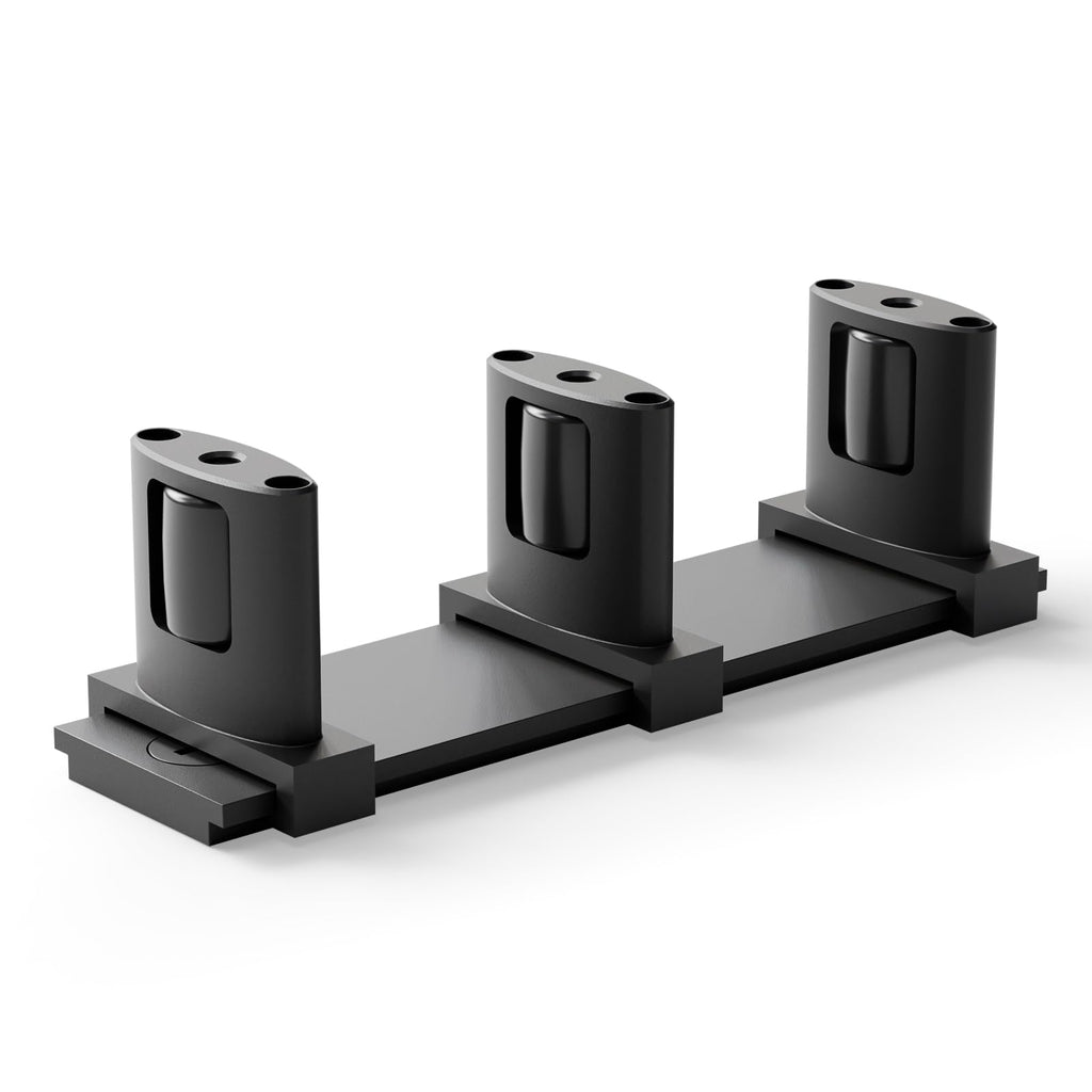 BONIKLUBA Adjustbale Bypass Sliding Barn Door Floor Guide for Bottom,Black