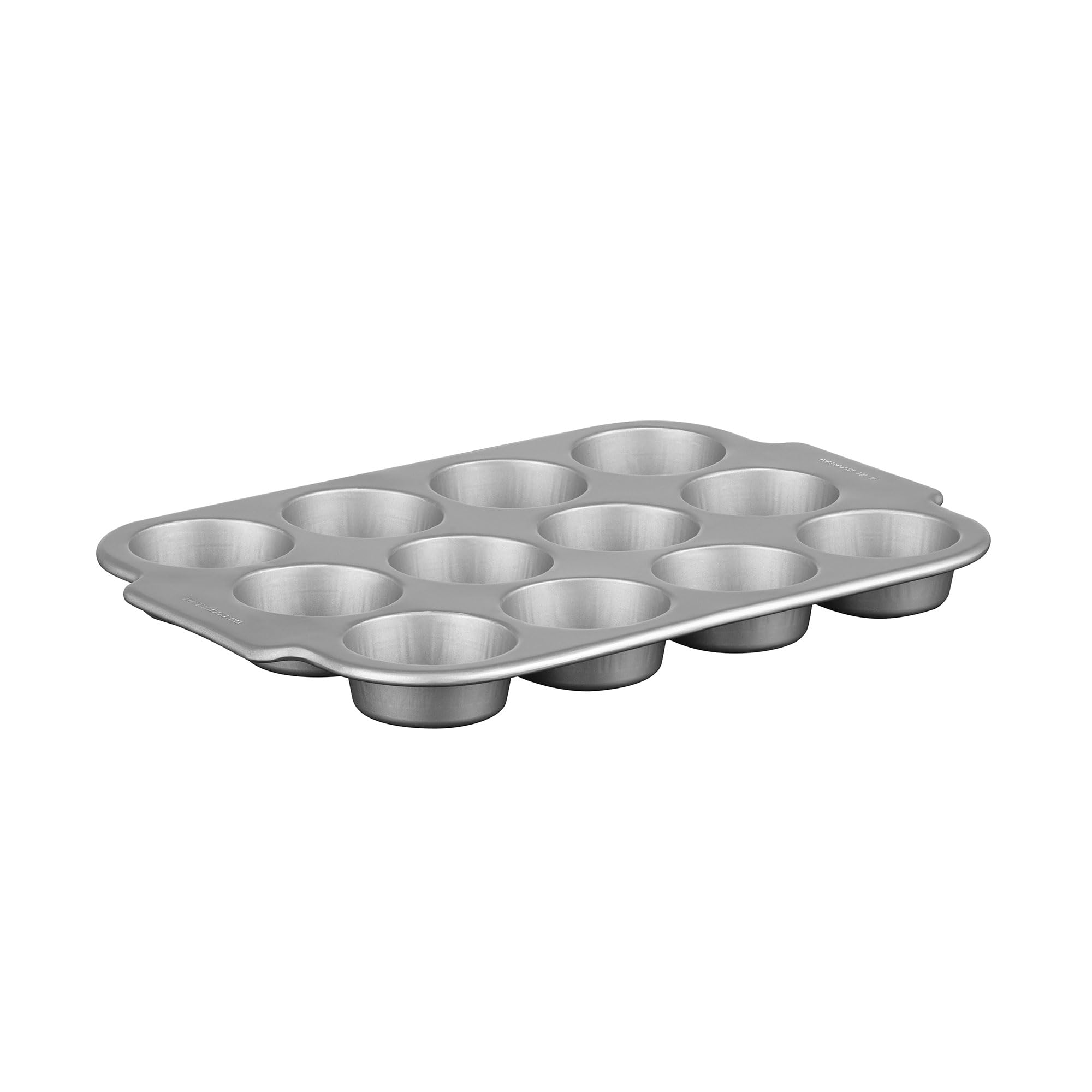 Starfrit The Rock Wave 12 Cup Non-Stick Muffin Pan - Durable Carbon Steel - Oven Safe - PFOA Free - Easy to Clean - Silver