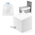 XHYAMIS 20pcs W10165294RB Trash Compactor Bags,Fits 15-inch Rectangular Drawer Compactors, Space-Saving Compressed for Small Spaces/RV/Camping/kitchen (Ties Included,White)