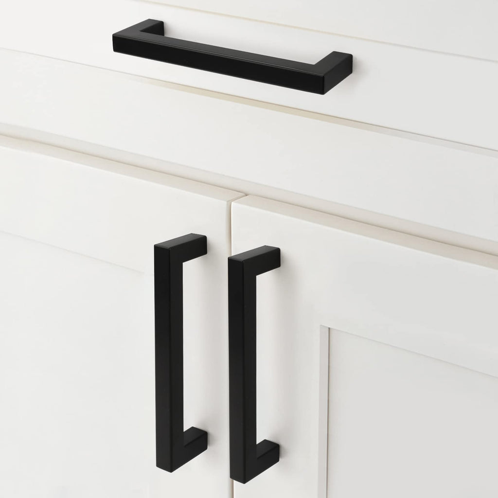 goldenwarm 6 Pack | 3" Cabinet Pulls Cabinet Handle Black Kitchen Handles for Bathroom Drawer Pulls