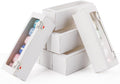 NPLUX 36 Pack Macaron Boxes for 6 Macaron Container Packaging Box with Sticker for Gift Giving (White)