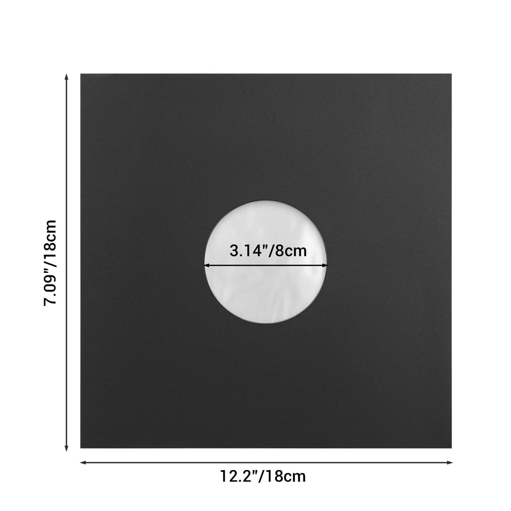 Facmogu 20PCS 7" Vinyl Record Paper & Poly Inner Sleeves, 110gsm Medium Weight Paper Sleeves for LP Vinyl Records, Album Covers LP Vinyl Jacket Covers Cardboard Record Covers for Vinyl Storage