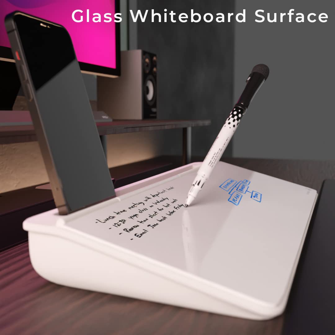 DeskBoard Buddy Desktop Whiteboard Plus Markers (White)