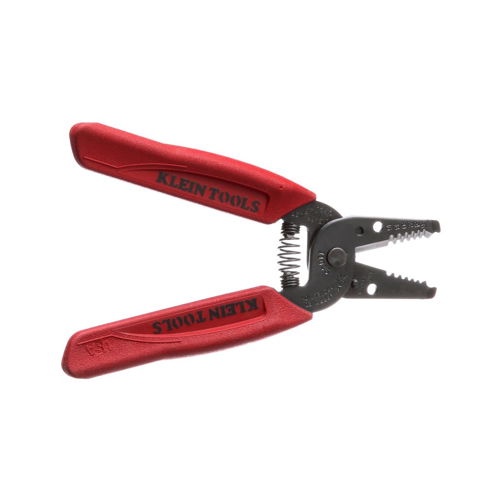 Klein Tools 11046 Wire Stripper, Wire Cutter, Stripping/Cutting Tool for 16-26 AWG Stranded, Compact Nose with Precision-Ground Stripping Holes