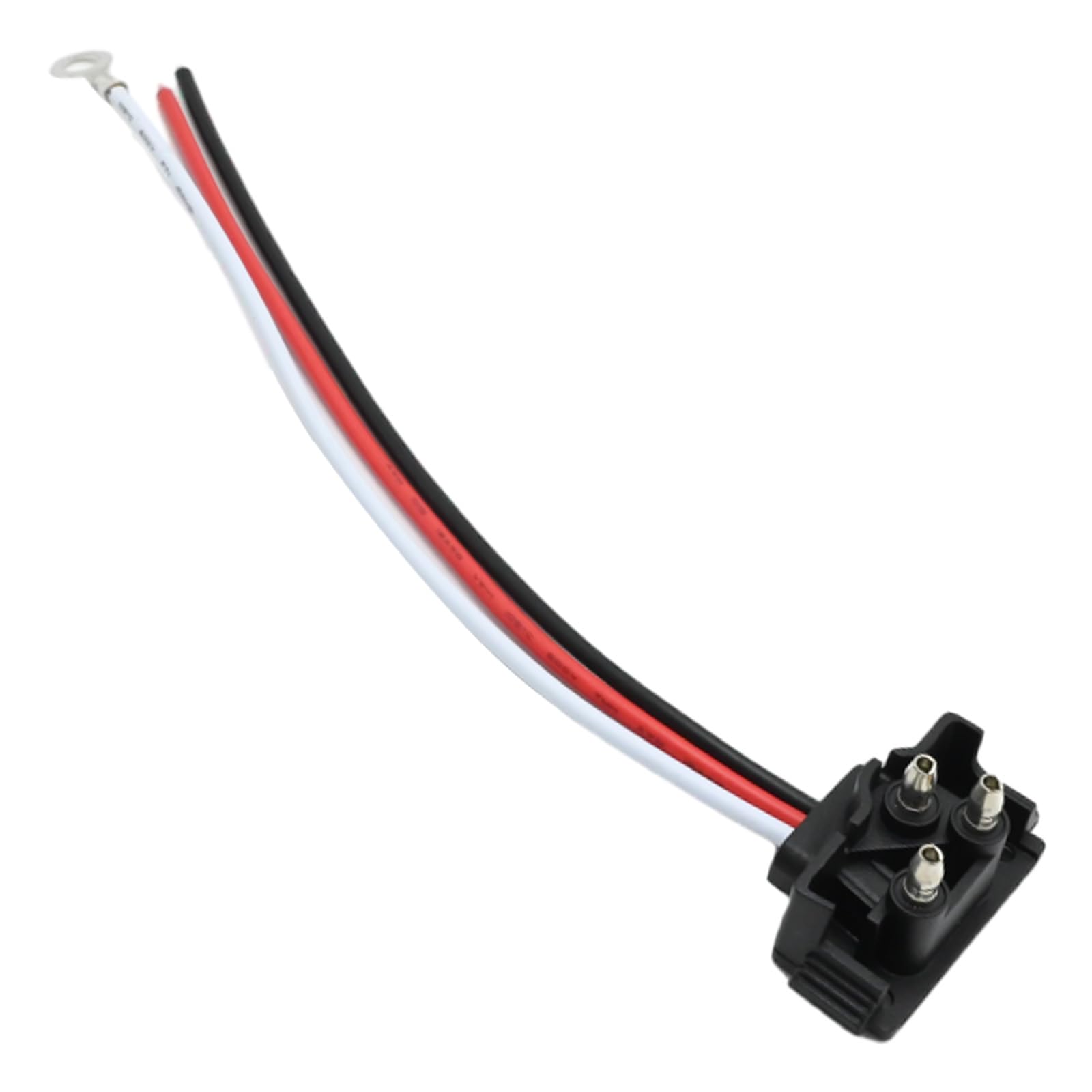 Newnessai 10 Pcs 3-Pin Trailer Connector, 3 Wires Pigtail Harness Plug for Trucks' Stop Turn Tail Backup for 4" Round & 6" Oval