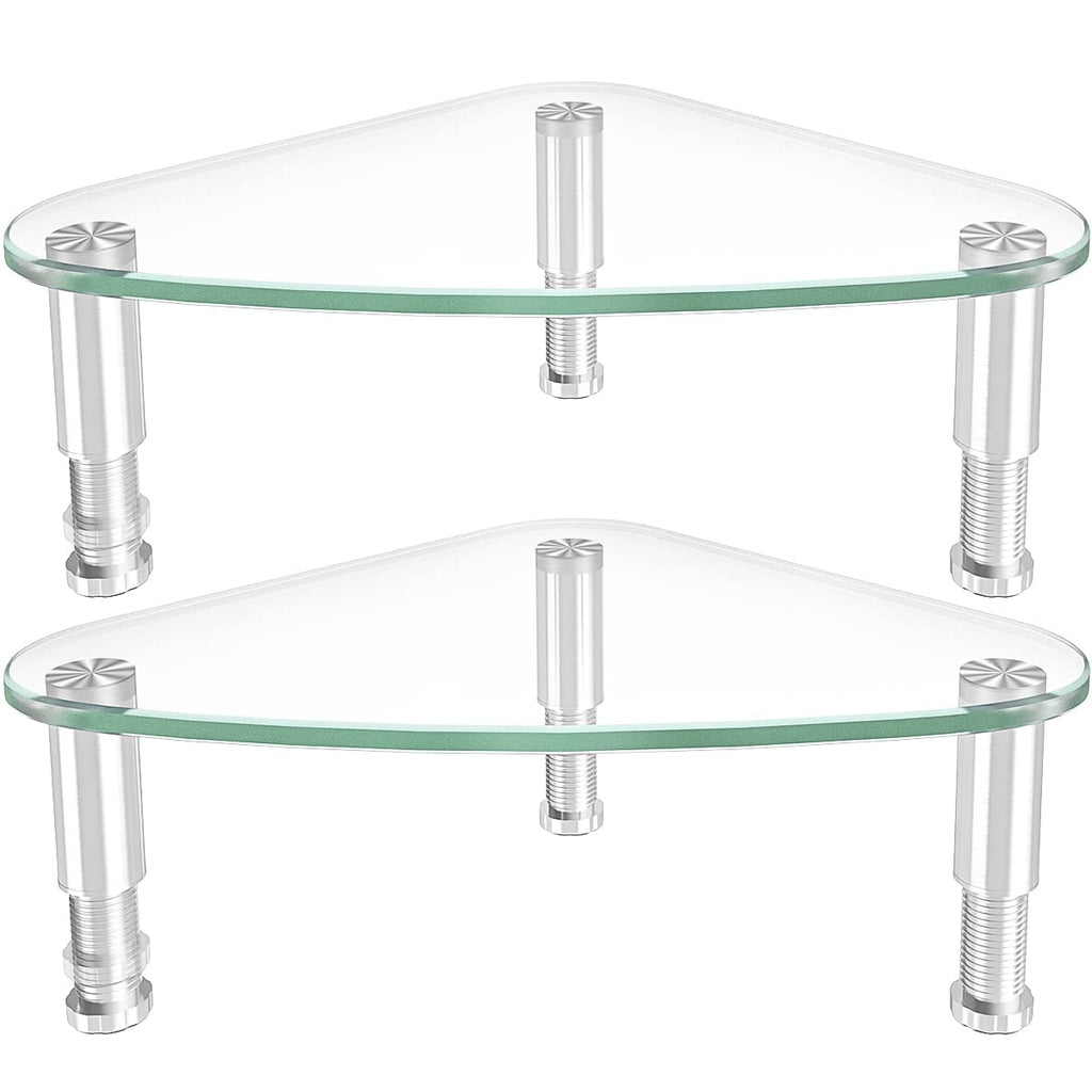 2 Pack Computer Monitor Riser | Triangle Desktop Universal Corner Stand for Computer Monitor & Laptop HD01T-203