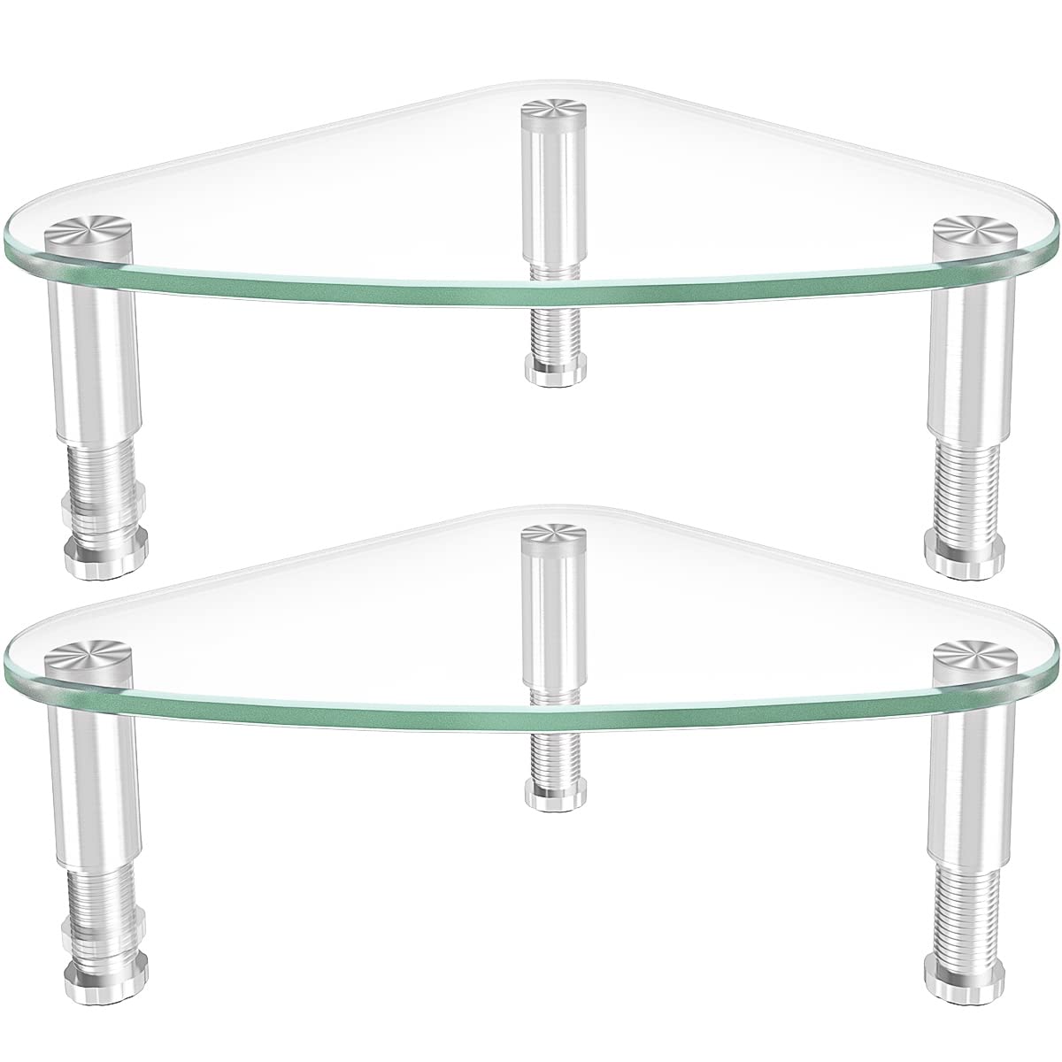 2 Pack Computer Monitor Riser | Triangle Desktop Universal Corner Stand for Computer Monitor & Laptop HD01T-203