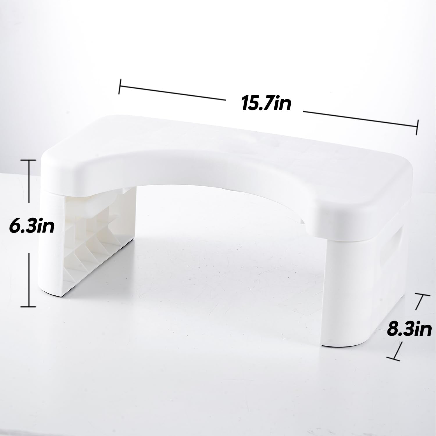 Toilet Step Stool, Toilet Footstool, Toilet Assistance Steps, Bathroom Toilet Stool, Kids Tot Step Stool, Foldable Toilet Stool, Fits All Toilets, Folds for Easy Storage(White)