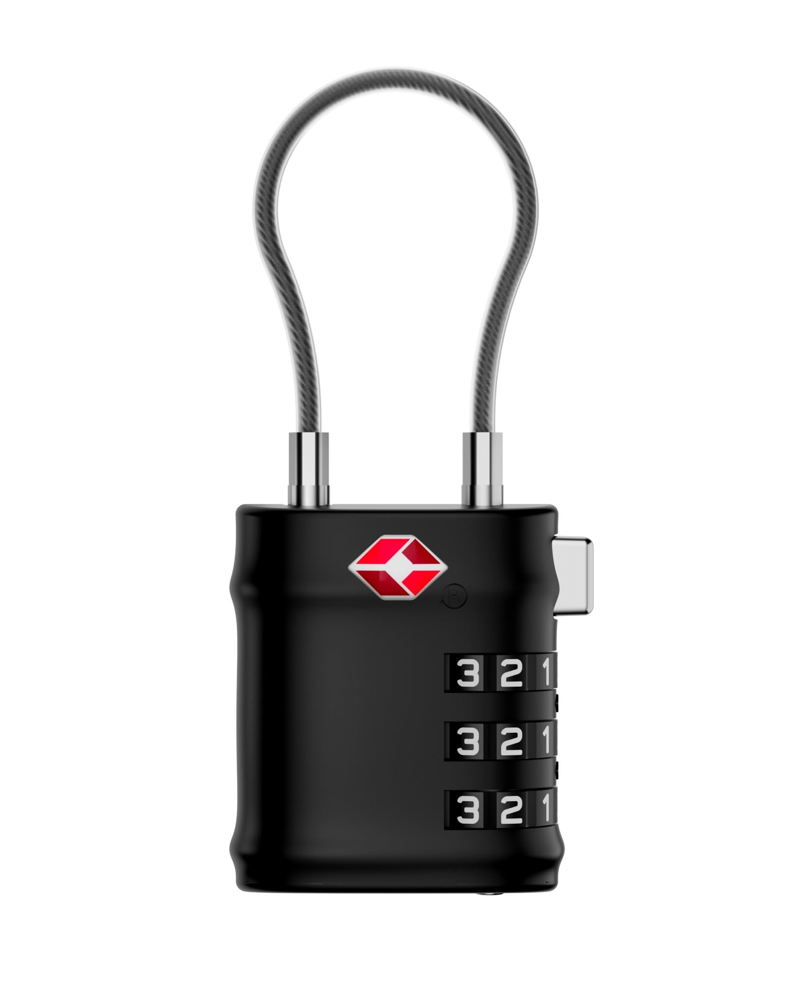 LUGGEX TSA Locks for Luggage, Luggage Lock, Suitcases Locks TSA Approved, Durable & Ease of Use (Black, 4 Pack)