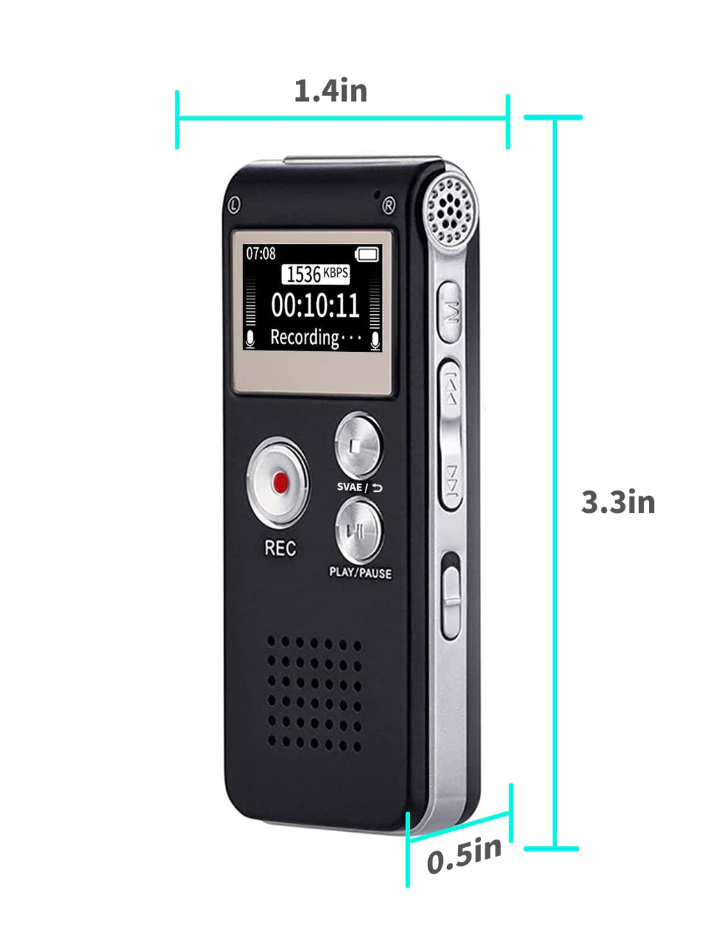 16GB Digital Voice Activated Recorder Sound Audio Recorder Dictaphone for Lectures Meetings by Sunlan