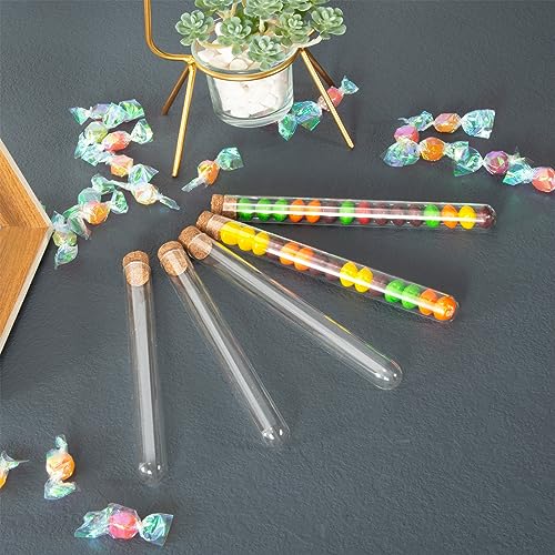 30pcs 20ml Glass Test Tubes 15 x 150mm with Cork Stoppers and Brush for Scientific Experiments and Plant Propagation Test Tubes