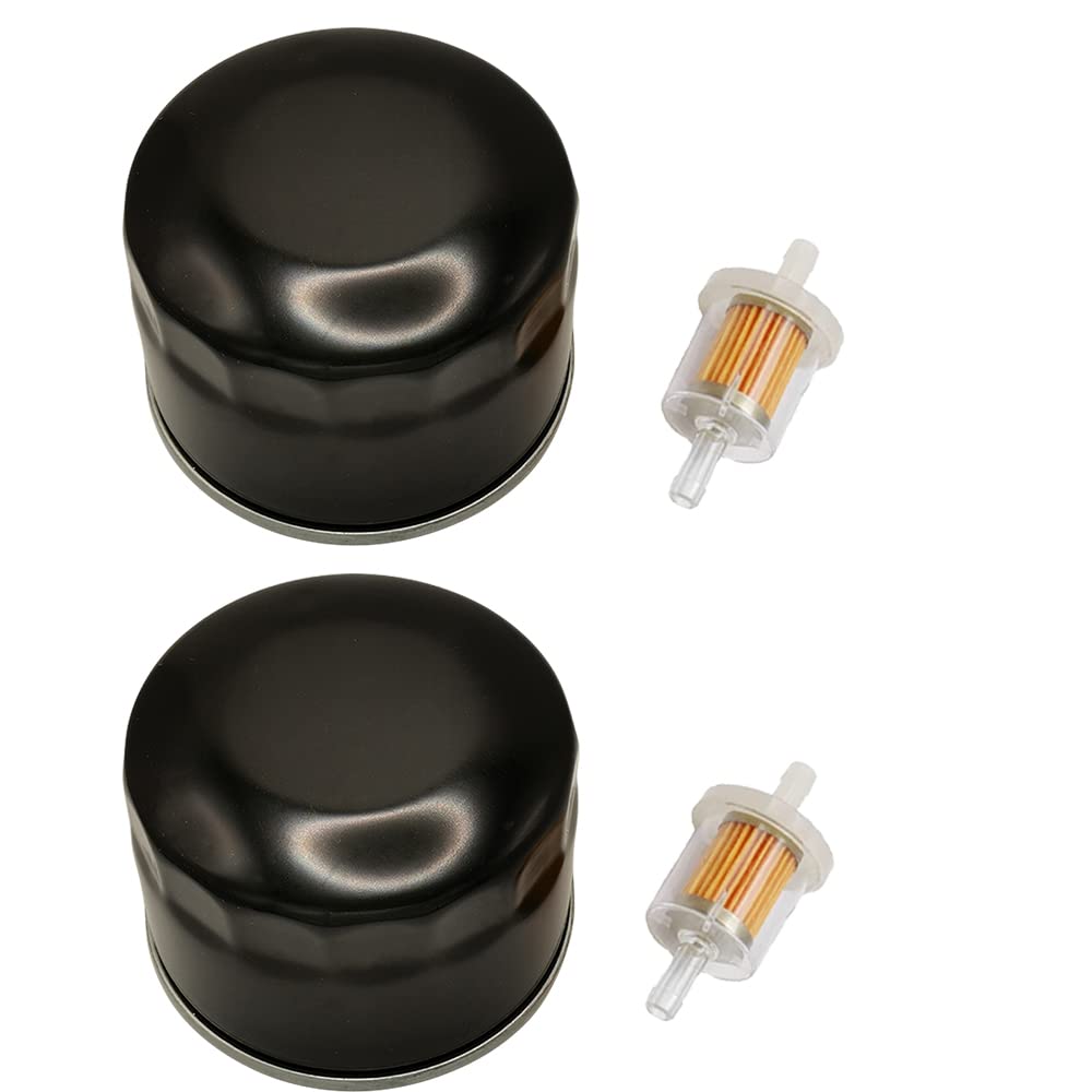 Quaprodur 49065-7007 49065-0721 Oil Filter Replacement for Kawasaki FX600V FR691V FR730V FR651V FR541V FR600V FS730 FS451V FS481V John Deere GY20577 492932S (2 PACK)