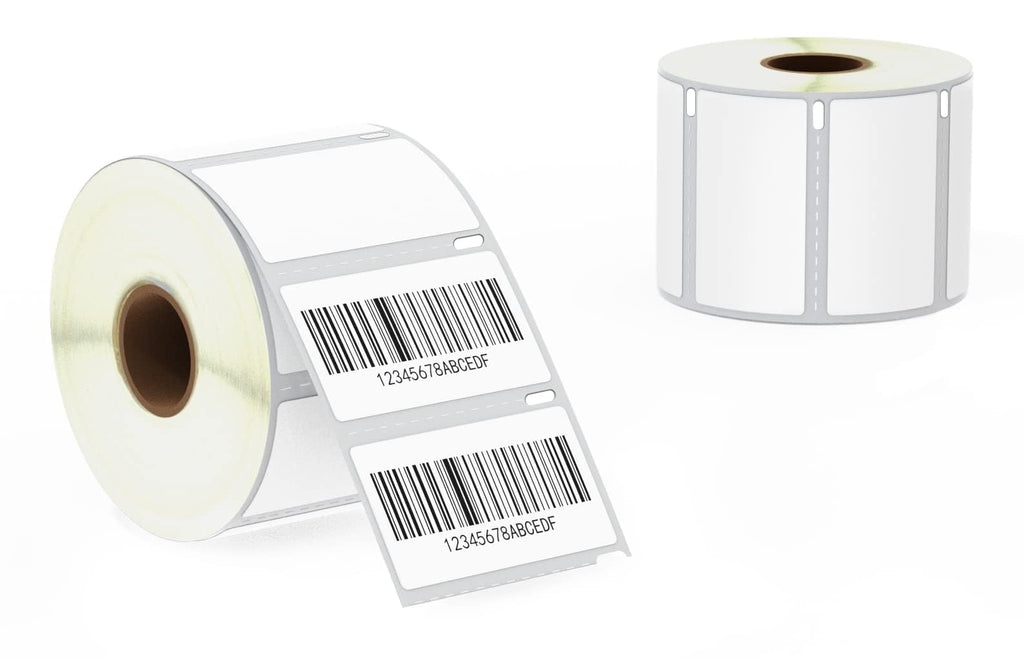 BETCKEY - Compatible DYMO 30334 (2-1/4" x 1-1/4") Multipurpose Barcode/FNSKU Labels, Perforated, Compatible with DYMO Labelwriter 450, 4XL, NOT Fit 550 & 5XL [2 Rolls/2000 Labels]