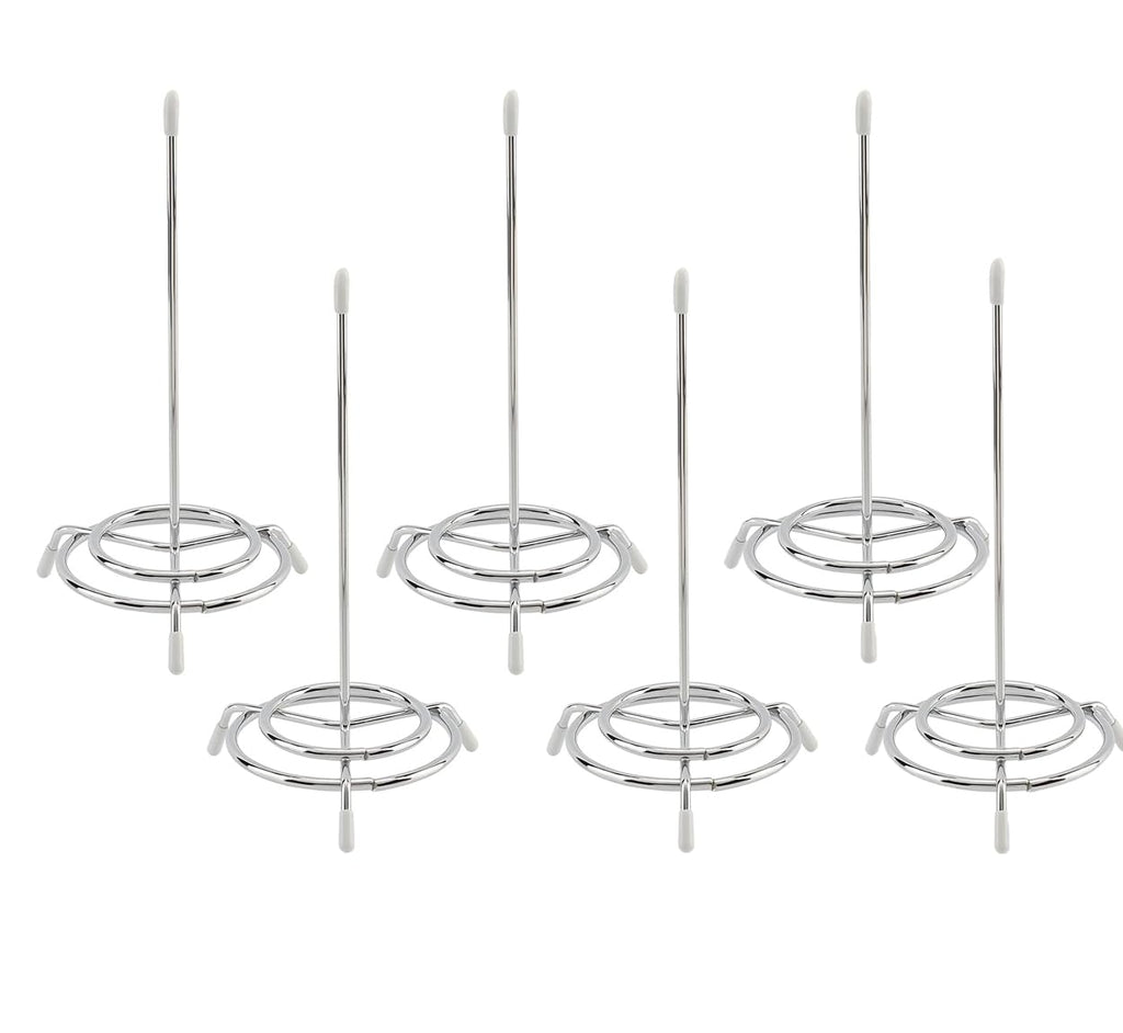 Walquicks 6 Pcs Receipt Holder Spike 6.7 Inch Brass Plated Check Spindle Holder Ticket Stabber for Restaurant Ticket Holder Stainless Steel Bill Fork for Memo Food Order Paper Stand Supplies (silvery)