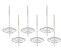 Walquicks 6 Pcs Receipt Holder Spike 6.7 Inch Brass Plated Check Spindle Holder Ticket Stabber for Restaurant Ticket Holder Stainless Steel Bill Fork for Memo Food Order Paper Stand Supplies (silvery)