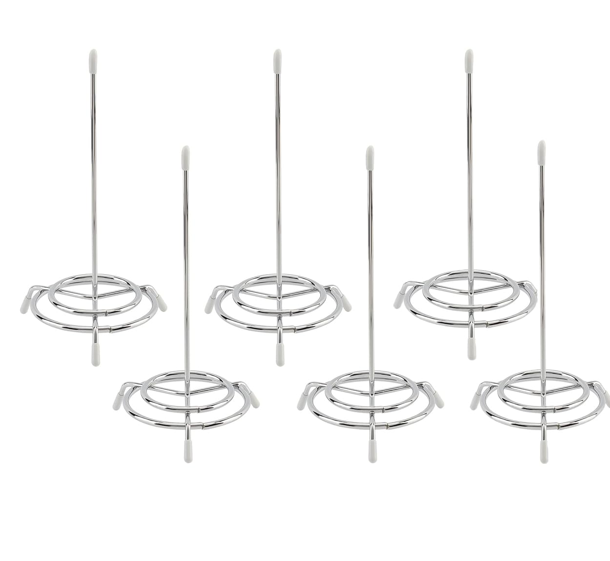 Walquicks 6 Pcs Receipt Holder Spike 6.7 Inch Brass Plated Check Spindle Holder Ticket Stabber for Restaurant Ticket Holder Stainless Steel Bill Fork for Memo Food Order Paper Stand Supplies (silvery)