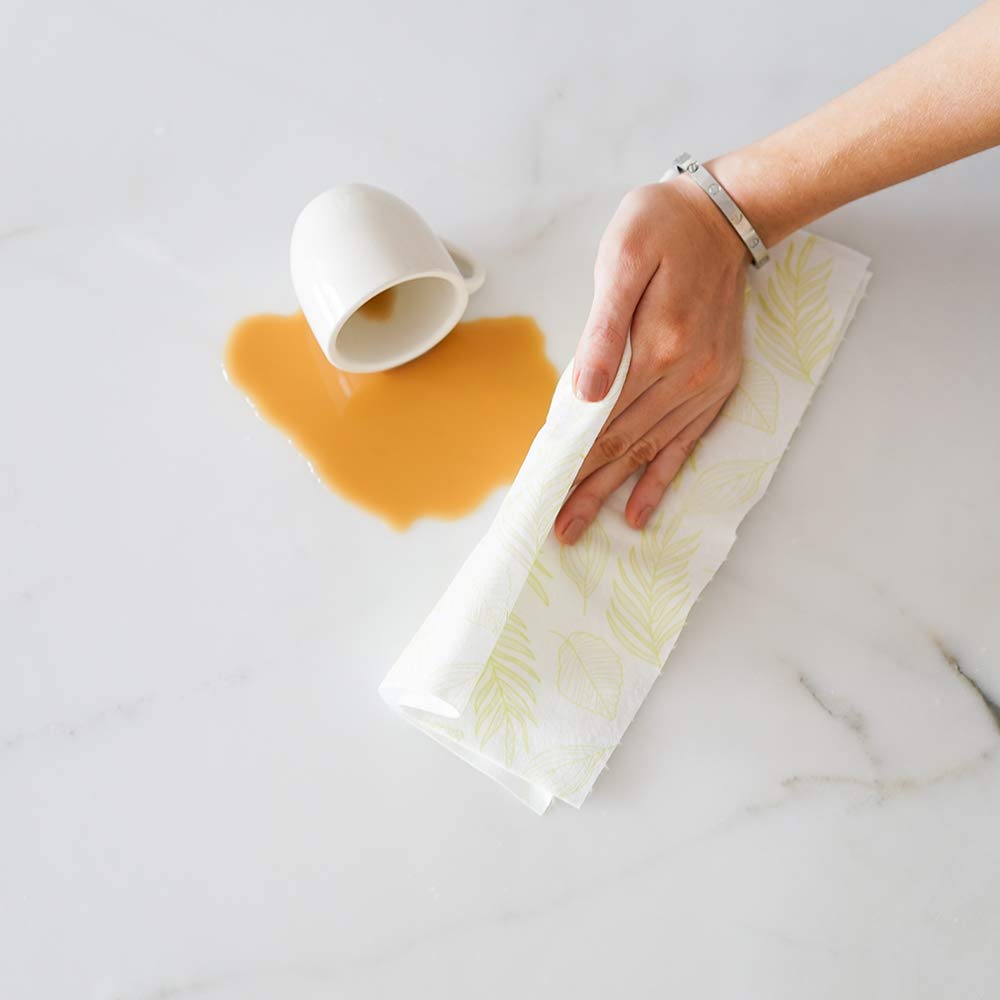 Full Circle Tough Sheets Reusable Plant-Based Paper Towels – Super-Absorbent, Bamboo Towels - Multi-Use Cleaning Products - 30 Sheet Roll