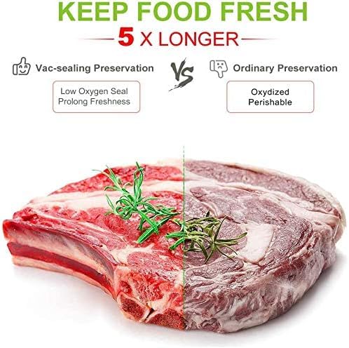 Accenter Vacuum Sealer Bags 6'' x 10'' (100 Pint) + 8'' x 12'' (50 Quart) Precut Heavy Duty Food Saver Bags Sac Sous Vide Bags for Food Storage & Preservation