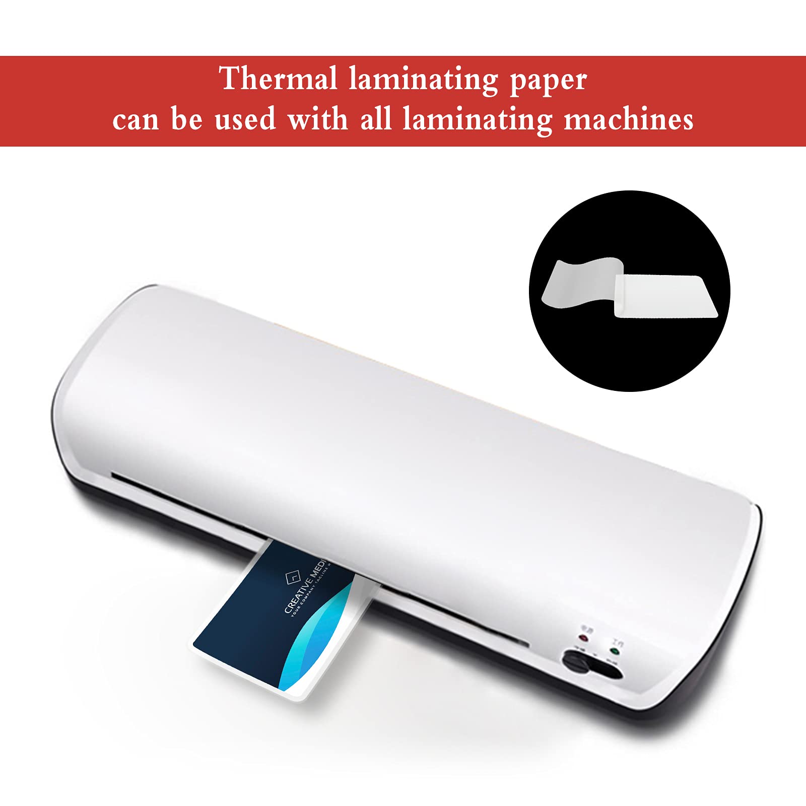 300 PCS Thermal Laminating Sheets, 2.6 x 3.7 Inch (Business Card Size) Transparent Hot Laminating Sheets Thermal Laminating Paper for Protecting Business Card ID Card