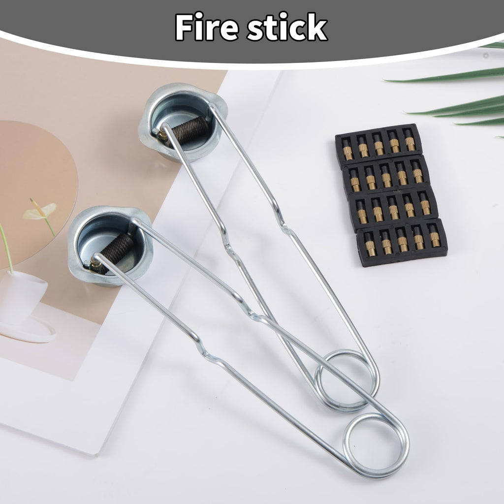 2pcs Torch Striker, Single Flint Spark Lighter with 20 Extra Flint Replacement for Cutting, Brazing & Welding