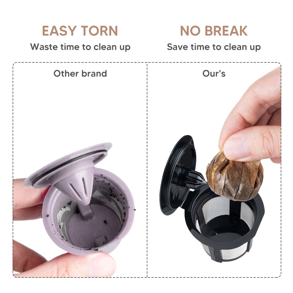 Disposable Paper Coffee Filters, Keurig K Cup Paper Filters for Keurig Single Brewer Reusable Cups, K-Cup Coffee Pods, Fits All Brands Reusable K Cups (500)