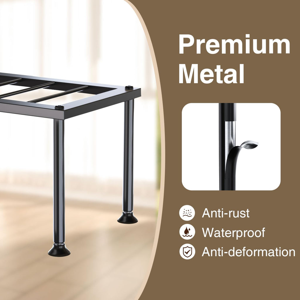 Josmimic 1 Tier Plant Stand - Ladder Plant Holder - Metal Plant Shelf Multiple Flower Pot Holder Flower Pot Holder for Indoor Corner Clearance Outdoor Outside Courtyard.