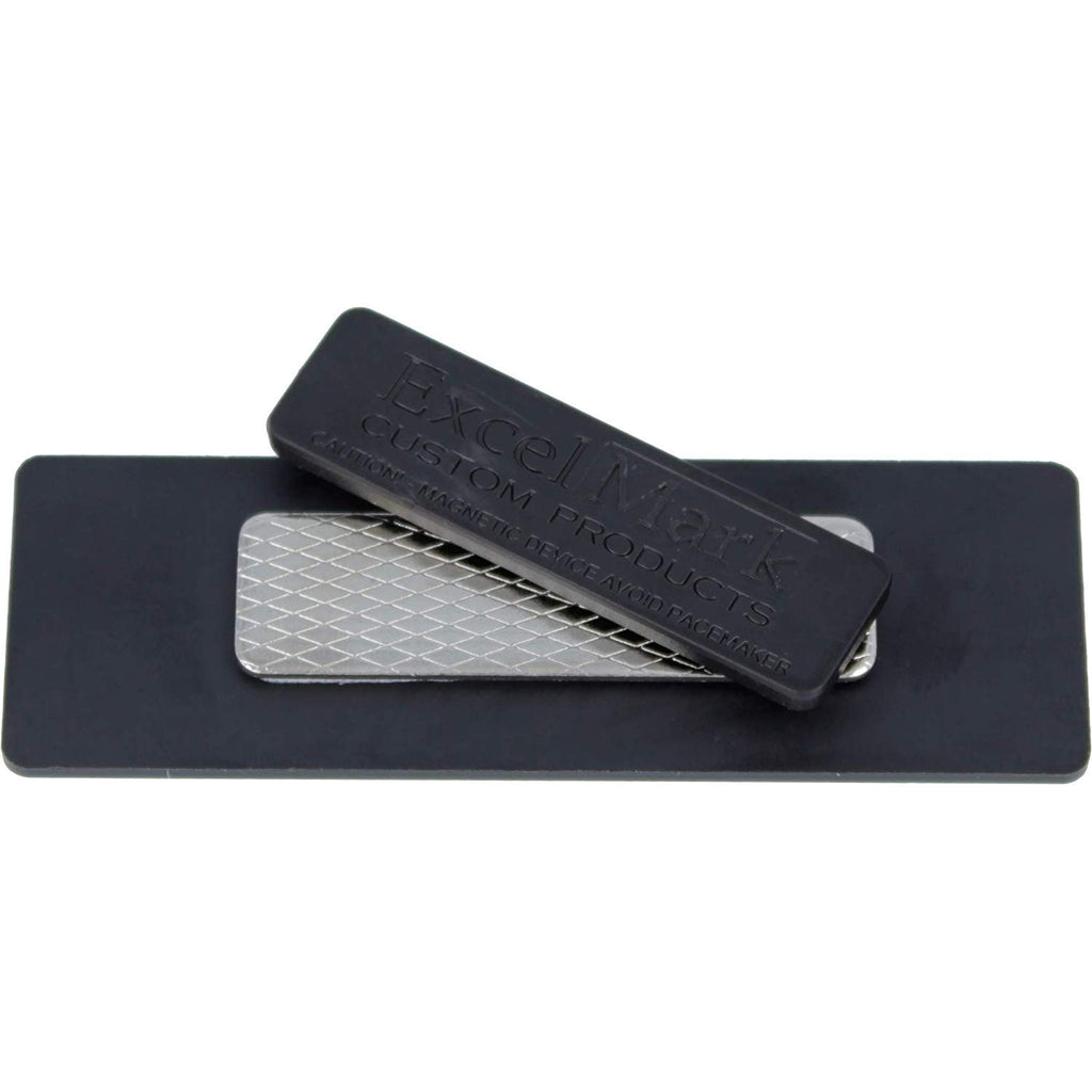 ExcelMark Blank Name Tag/Badge with Magnetic Backing - 1"x 3"(25 Pack - Gold)