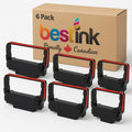 bestink Compatible Black/Red Printer Ribbon Cartridge (6 Pack) for Star Micronics SP700 RC700 RC712 RC717 RC742 RC747 |Replacement for RC800B / RC800R / RC800BR |Long-Lasting Ink for Clear POS Receipt