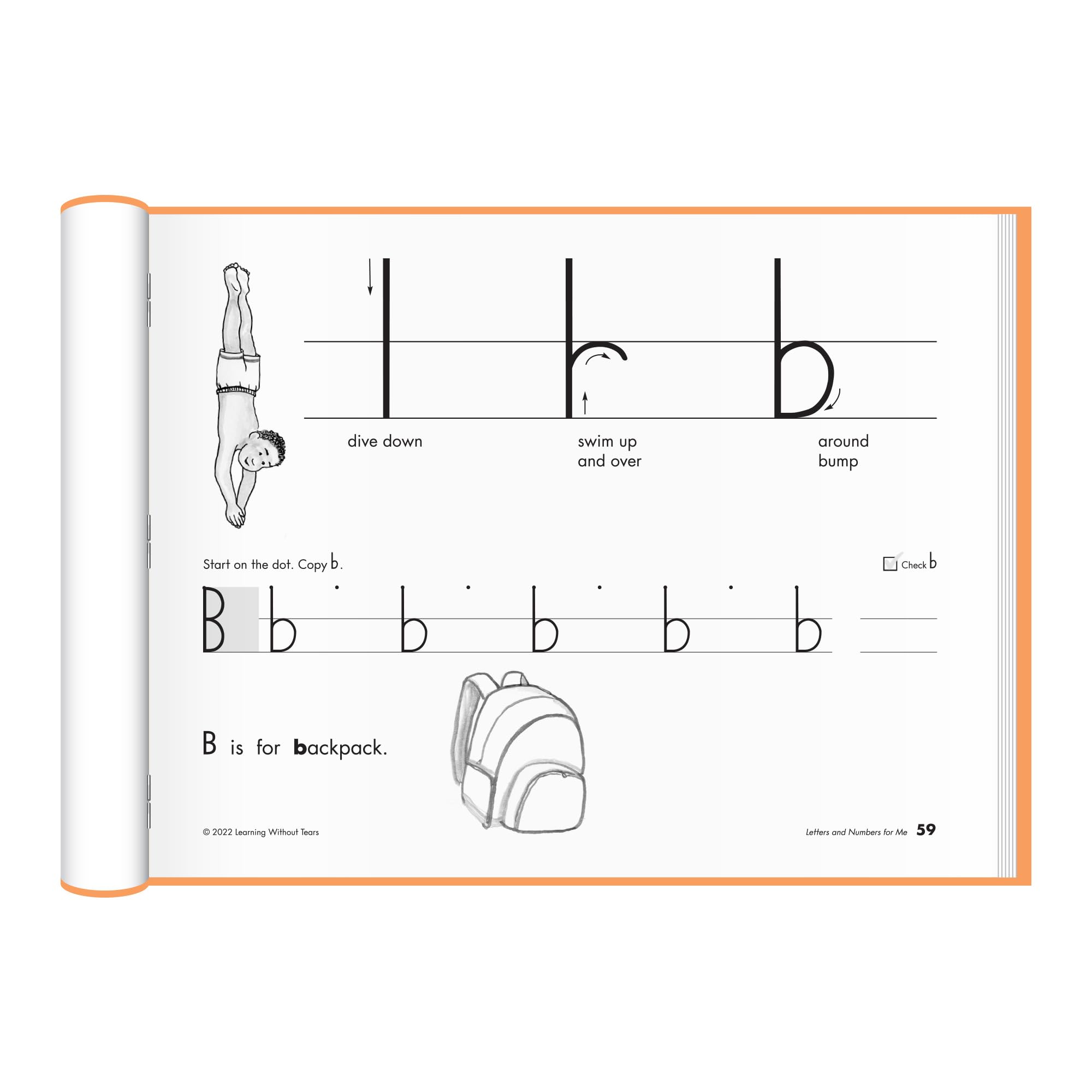 Learning Without Tears, Letters and Numbers for Me, Student Workbook, Age 5+, Kindergarten, Handwriting Practice, Writing Book, School & Home, Language Arts, Tutoring