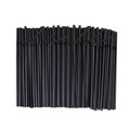FOREVERIE Plastic Flexible Bendable Straws for Drinking, Diameter 5 MM Length 21 CM (8.27 Inches), 1000 Counts Value Pack, Black, Standard Length
