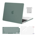 MOSISO Compatible with MacBook Air 13 inch Case M5 2026 M4 2025 M3 M2 2024-2022 A3449 A3240 A3113 A2681, Hard Shell&Keyboard Cover&Screen Film&Pouch for MacBook Air 13.6 inch Case, Emerald Green