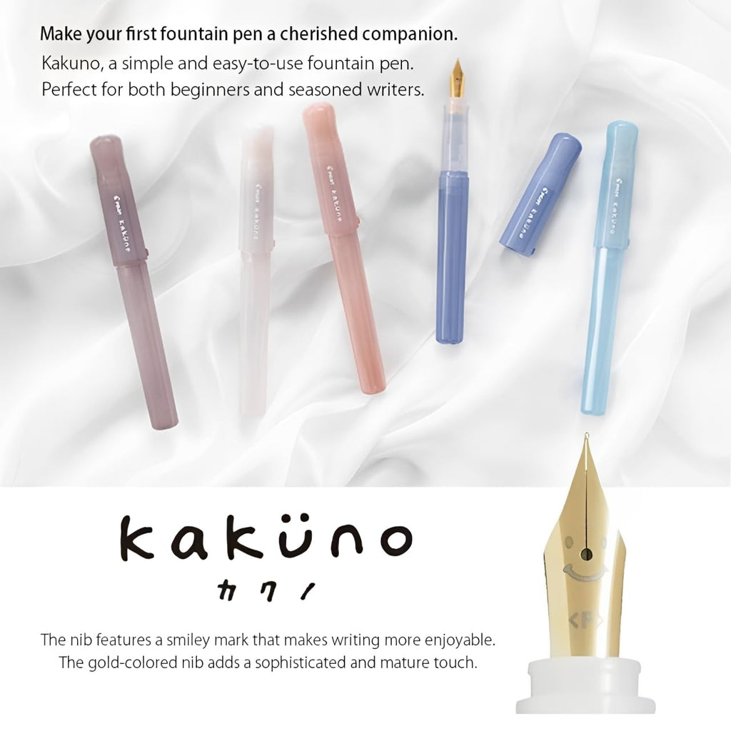 Pilot Fountain Pen, Kakuno, Madoromi Color Series, Fine Nib, Blue, PFKA-1MDLF