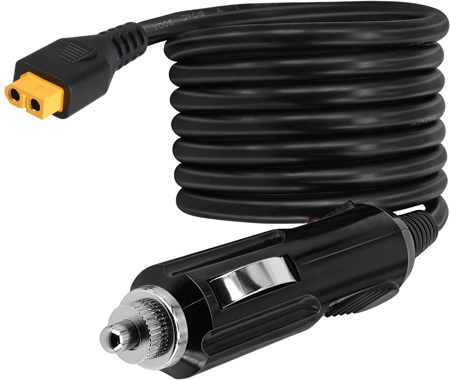 XT60 Cigarette Lighter Car Charger Power Supply 12V 24V Cable for Powerstation Ecoflow Delta River EB55 Elite and More 14AWG