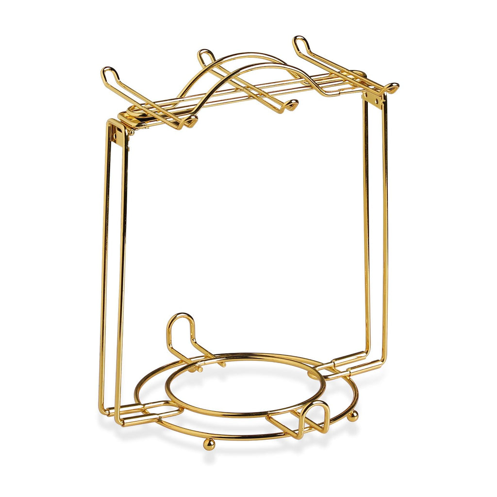 Sweejar Foldable Tea Cups Display Stand, Holds 6 Cups and 6 Saucers Stainless Steel Wire Rack Display Mug Holder Espresso Cups Holder