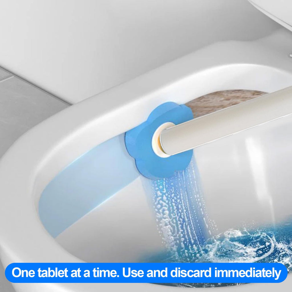Disposable Toilet Brush & Toilet Bowl Cleaner Kit - 3-in-1 Wall Mount System with 16 Replacement Heads, Thickened Design for Hygienic Cleaning