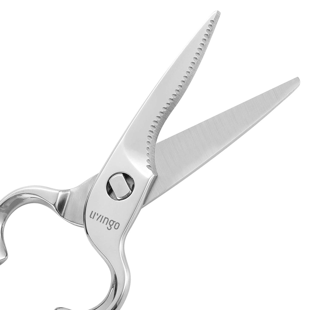 LIVINGO Kitchen Forged Shears Heavy Duty Come Apart Ultra Sharp Multi-Function Stainless Steel Scissors Bottle Opener, Nut Cracker 22cm