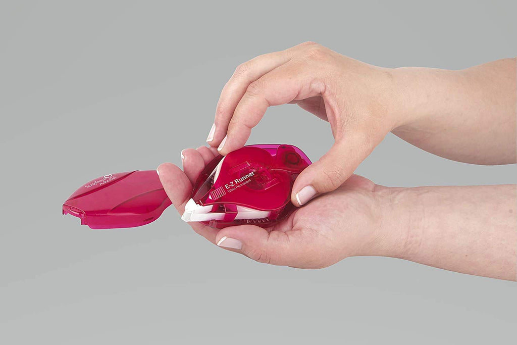 Scrapbook Adhesives by 3L - EZ Runner Scrapbook Adhesive Applicator - 49ft Double Sided Adhesive Tape Dispenser & 3 Pack Refill - Zero Waste Permanent Double Sided Tape Adhesive Strip Roller & E-Book