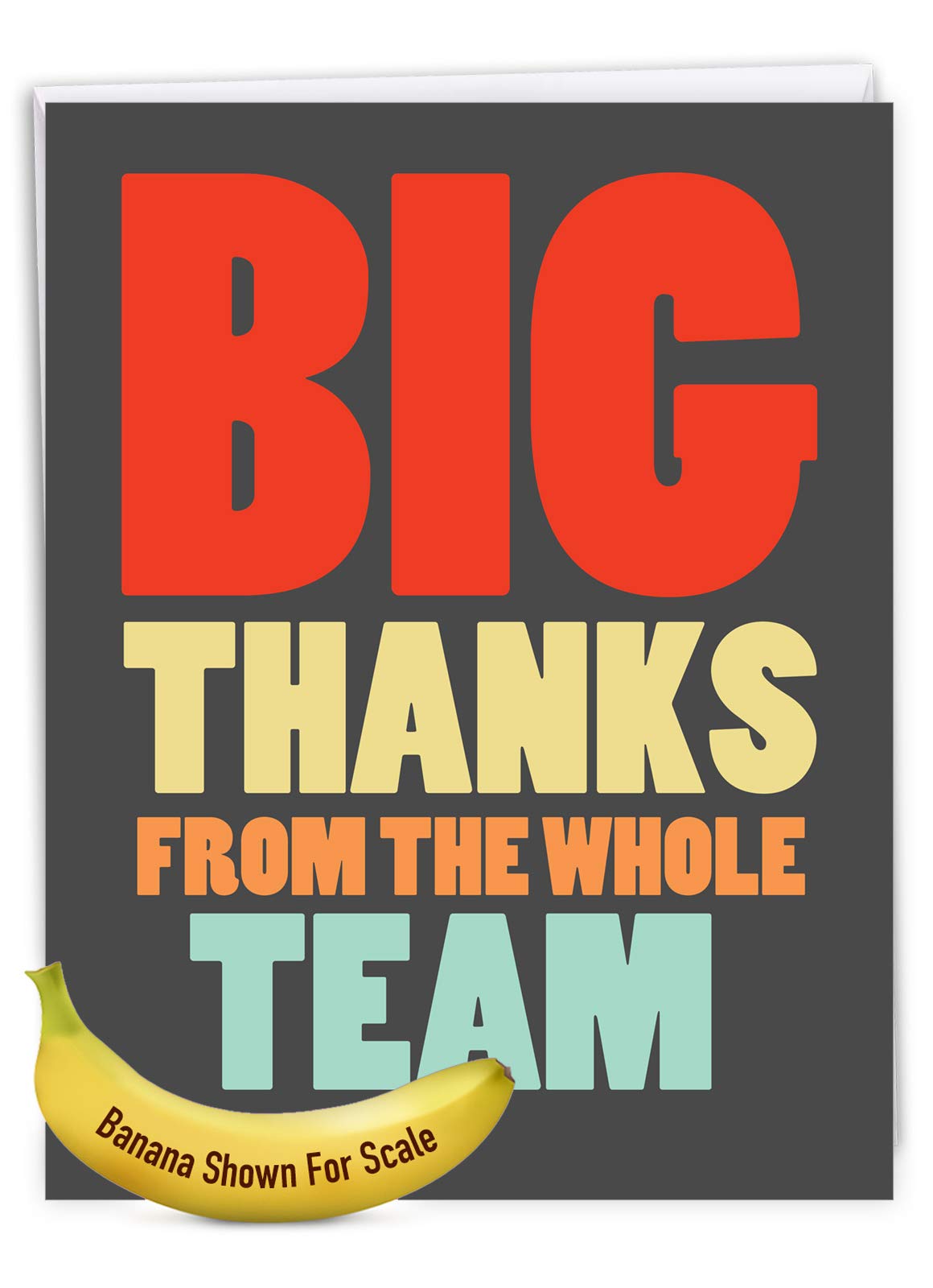 NobleWorks - Coach Thank You Greeting Card with Envelope Group, Coworker, Gang (Big 8.5 x 11 Inch) Big Thanks From The Team J6884TYG-US