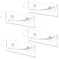 Suwimut 4 Pack Window Plant Floating Shelf, Suction Cup Shelf for Fish Tank, Acrylic Ledge Plants Holder Window Sill Extender for Indoor Plants, Micro Greens, Succulents, Herb Pots (Semicircular)