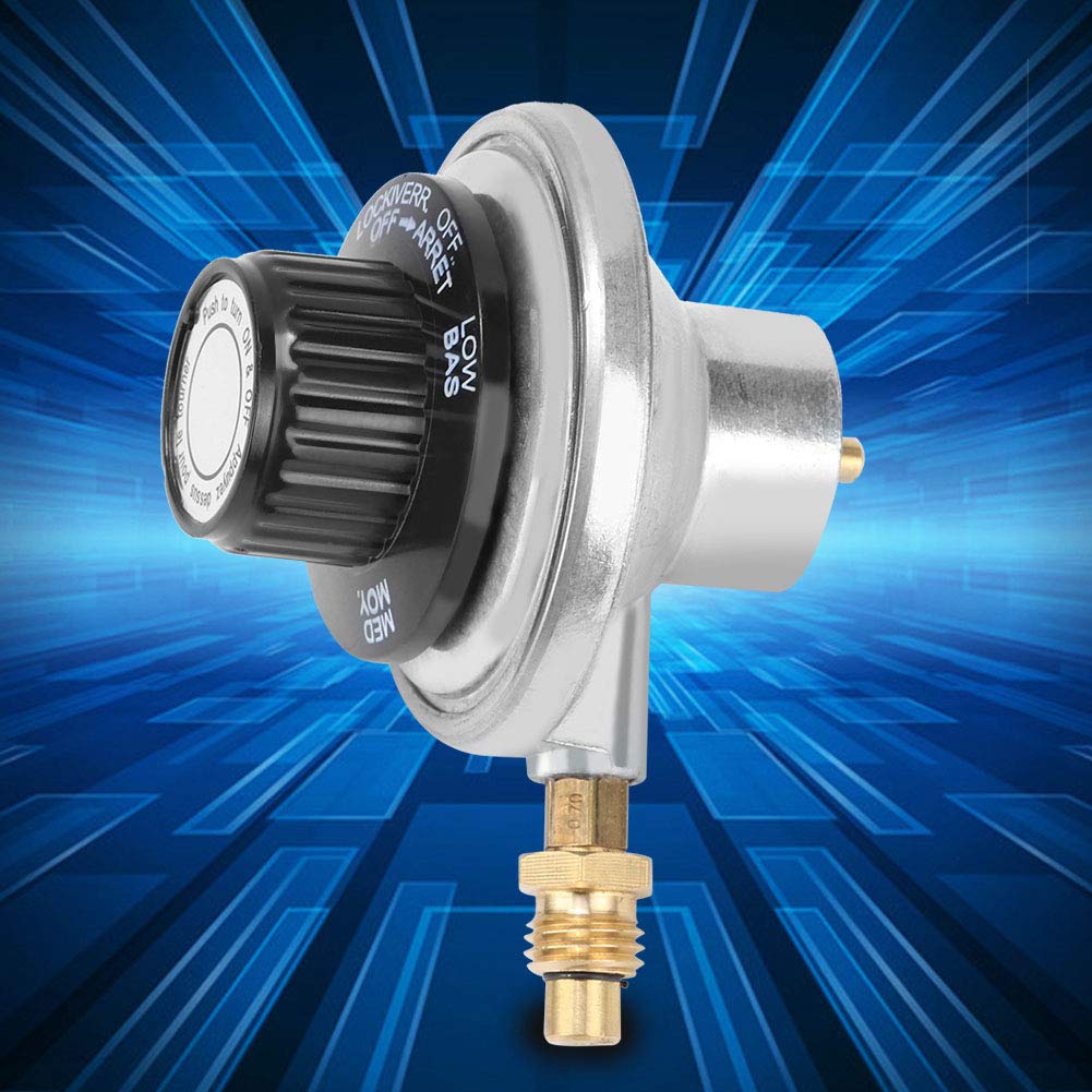 Camping Table Grill Regulator, Adjustable Pressure Regulator 1 Inch 20UNF, High-Flow BBQ Grill Control Valve for Outdoor Cooking, Portable Grilling, Campsite and RV Use