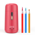 Aniborsa Automatic Electric Pencil Sharpener - Auto Feed, Auto Stop & Auto Eject for School, Office, Home, Rose Red