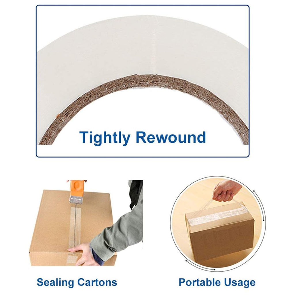 IMGadgets Packing Tape Clear - 6x100m Heavy-Duty Tape Rolls | Strong Adhesive with Moisture-Resistant & High Tensile Strength | Ideal for Packing, Moving, Sealing Boxes & Parcels (6)