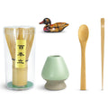 Artcome Japanese Matcha Tea 5 Piece Set, Matcha Whisk, Traditional Spoon, Tea Spoon, Spoon Rest, Handmade Ceramic Whisk Holder, Matcha Ceremony Kit