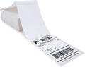 L LIKED 500 Fanfold 4" x 6" Direct Thermal Shipping Labels, with Perforated Line for Thermal Printers - Compatible with Zebra & Rollo Printer