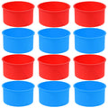 mifengda 12pcs Silicone Cake Mold Baking Round Cake Molds 4 Inch Non-Stick Baking Pan Kitchen Silicone Cake Molds for Baking(Red, Blue, 4inch)