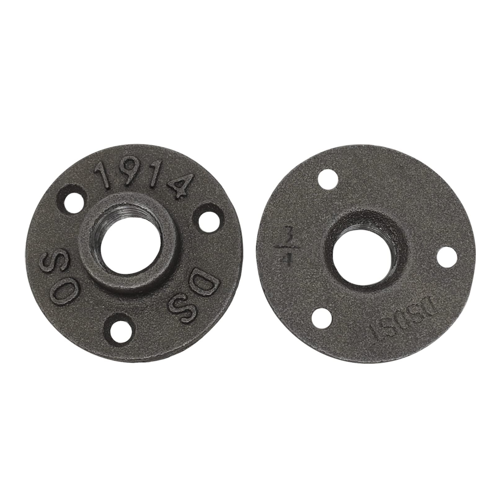 GKYZBB 10pcs 3/4″ Floor Flange,Home malleable Metal Pipe Fittings for Industrial Retro Style,Pipe Flange with Threaded Holes for DIY Projects/Furniture/Shelf Decoration (3/4)
