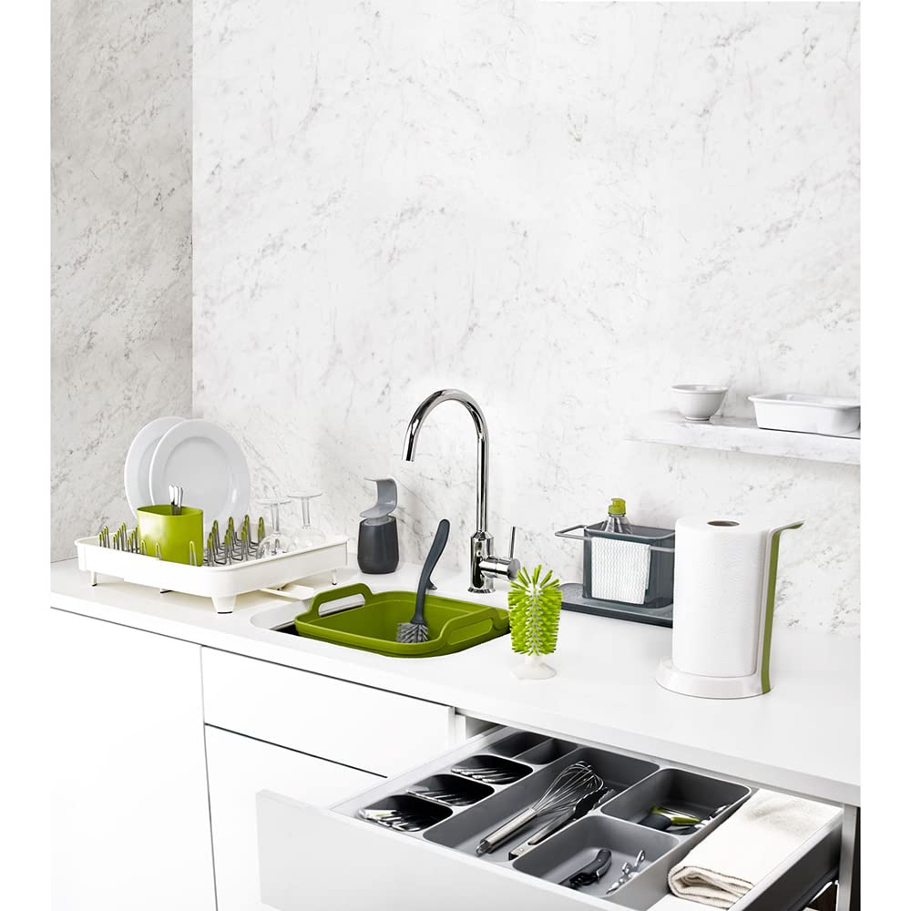 Joseph Joseph DrawerStore Compact Cutlery Organizer Kitchen Drawer Tray, Small, Gray